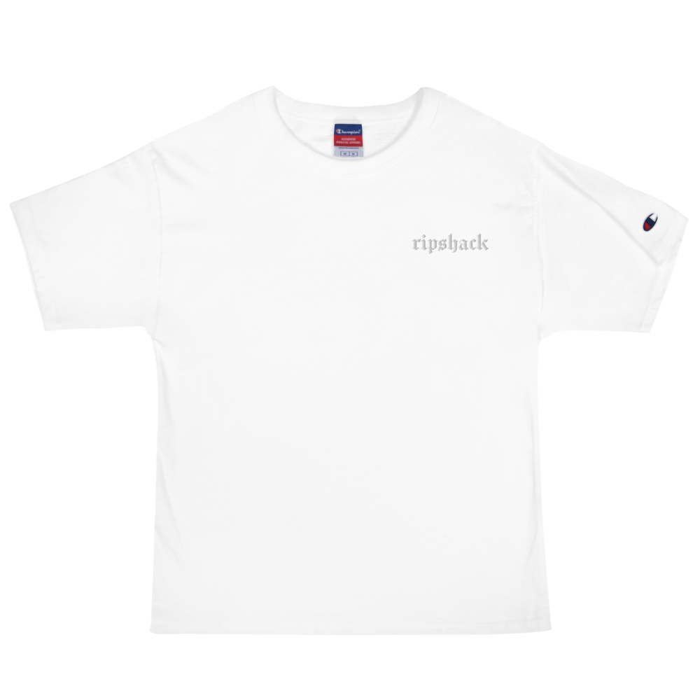 Download ROYALTY EMBROIDERED X CHAMPION T-SHIRT - ALL WHITE ...