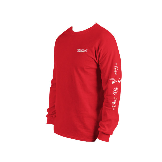RPSK HAND SIGNS LONG SLEEVE - RED - Image 2